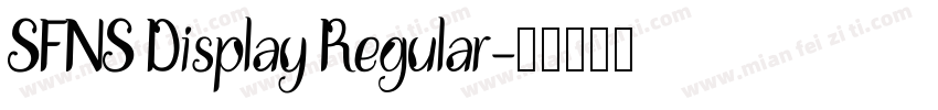 SFNS Display Regular字体转换